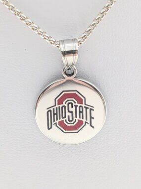 New Sterling Silver Ohio State pendant necklace